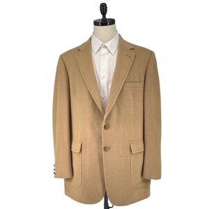 VINTAGE Botany 500 Davison's Atlanta 46L Camelhair Mens Beige Sport Coat Jacket
